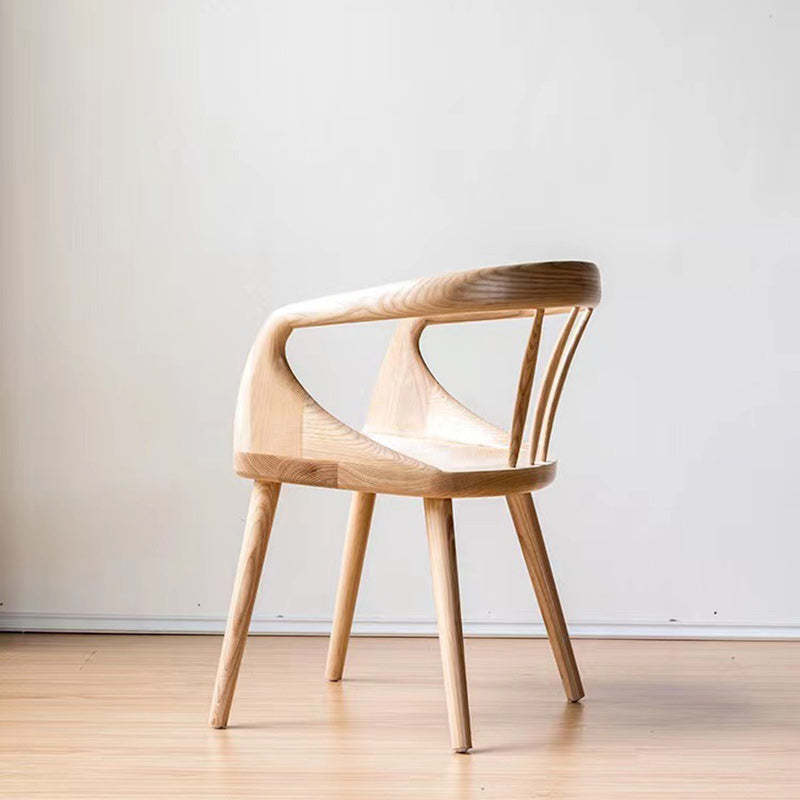 Scandinavian Curved Wood Dining Chair