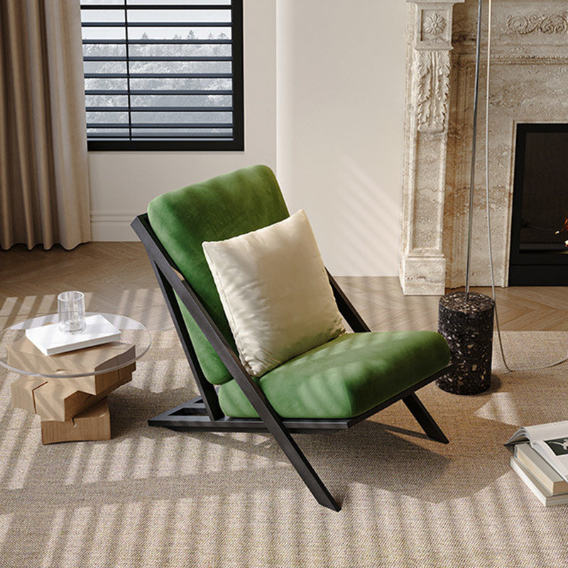Scandinavian Velvet Steel Recliner