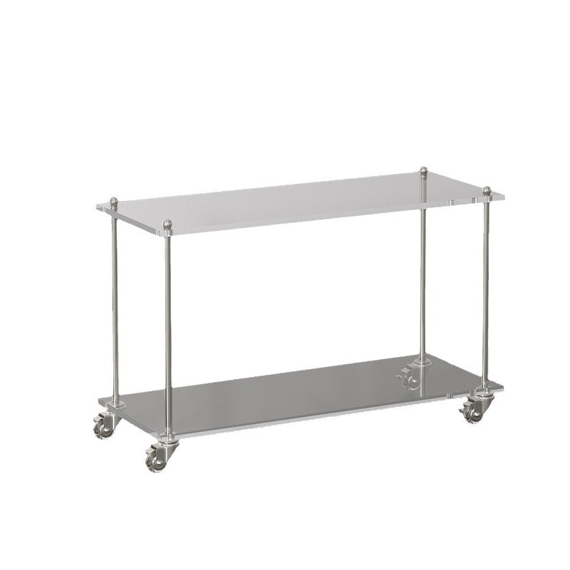 Contemporary Acrylic Steel Side Table