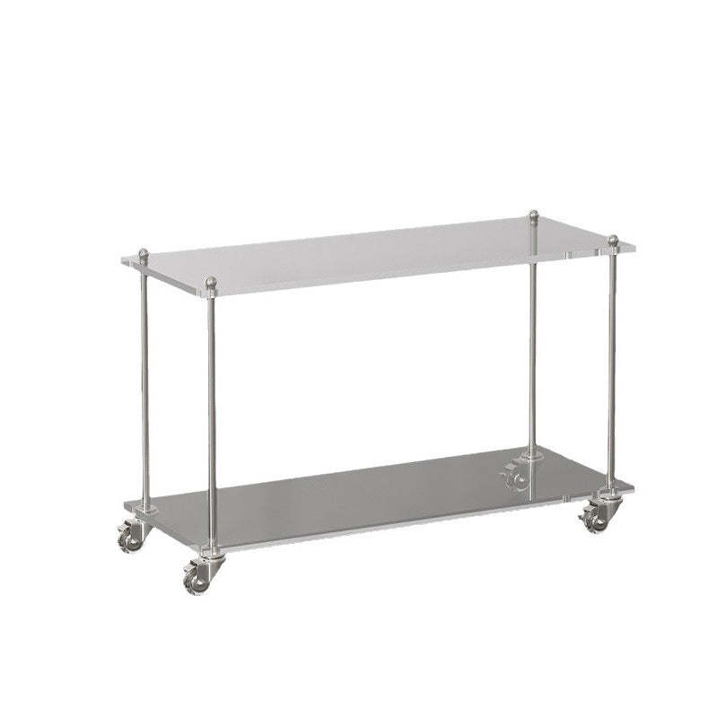 Contemporary Acrylic Steel Side Table