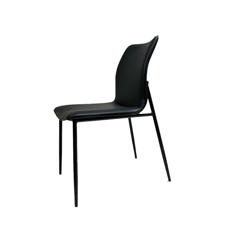 Minimalist Leather Steel Dining Chair