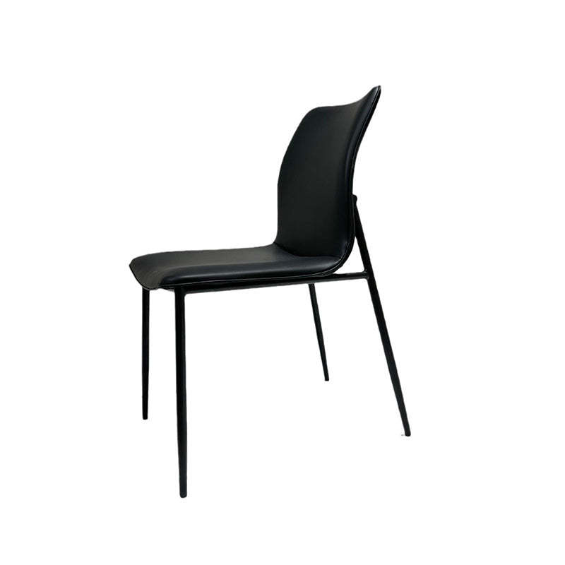 Minimalist Leather Steel Dining Chair