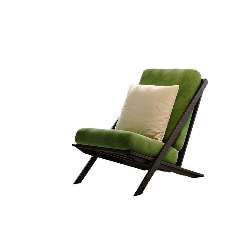 Scandinavian Velvet Steel Recliner