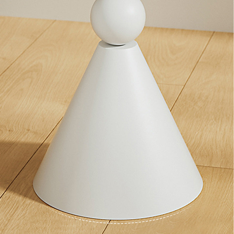 Modern Art Deco Orb Cone Marble Iron End Table