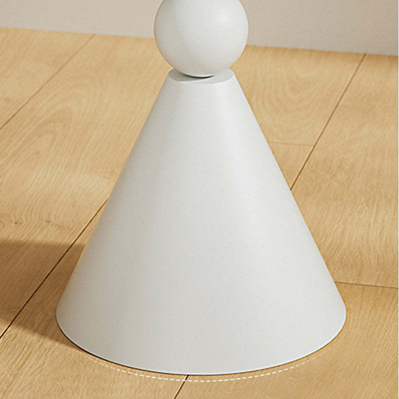 Modern Art Deco Orb Cone Marble Iron End Table