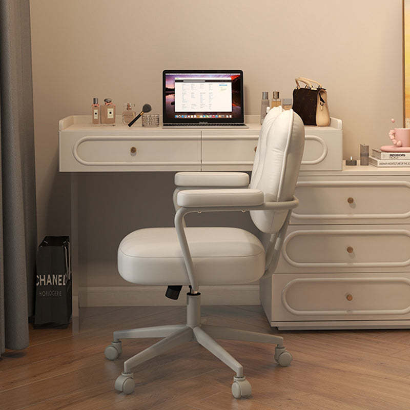 Contemporary PU Leather Bear Square Vanity Stool