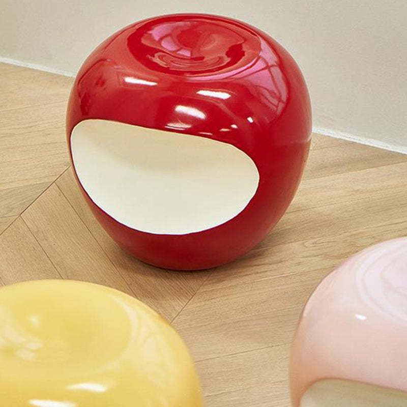 Modern Art Deco Apple Round Resin Chair