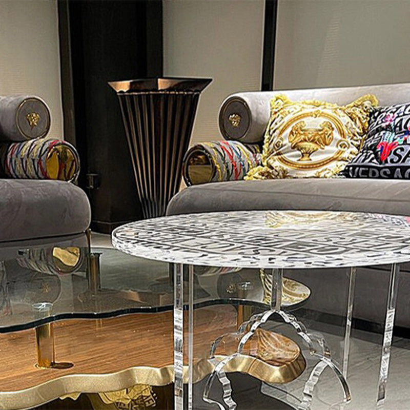 Modern Luxury Round Acrylic End Table