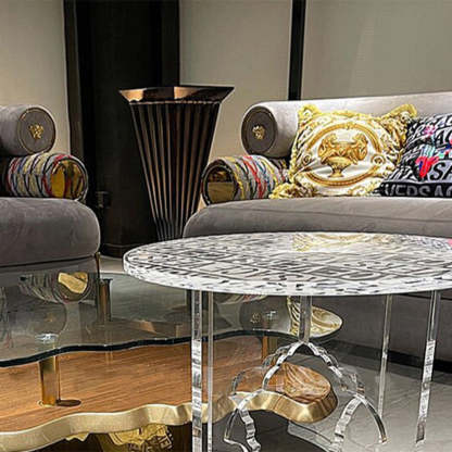 Modern Luxury Round Acrylic End Table