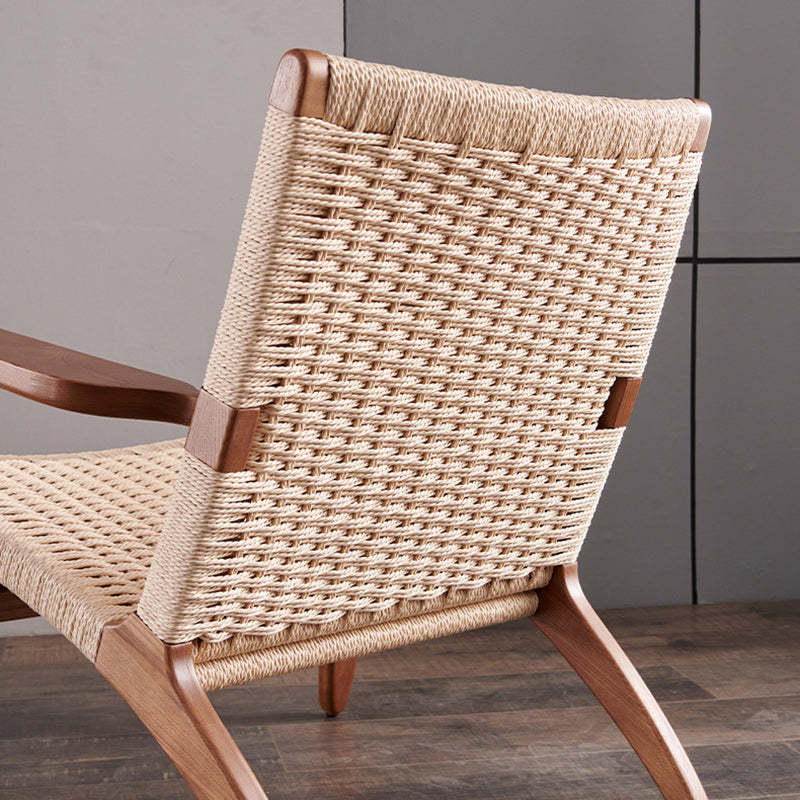 Chinese Kraft Rope Wood Accent Chair