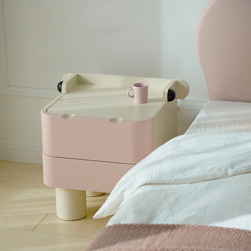 Nordic Kids Cubic Hippo Wood 2-Drawer Nightstand