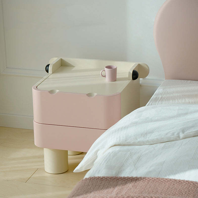 Nordic Kids Cubic Hippo Wood 2-Drawer Nightstand