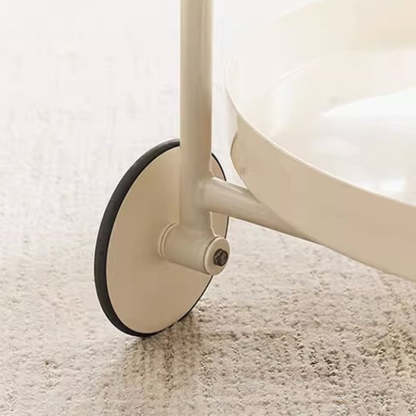 Minimalist Round Acrylic Metal 2-Tier End Table