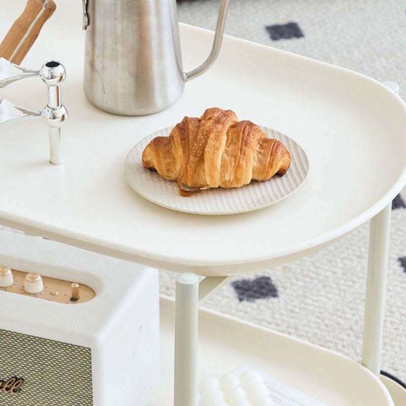 Scandinavian Acrylic Rectangular End Table 2-Tier