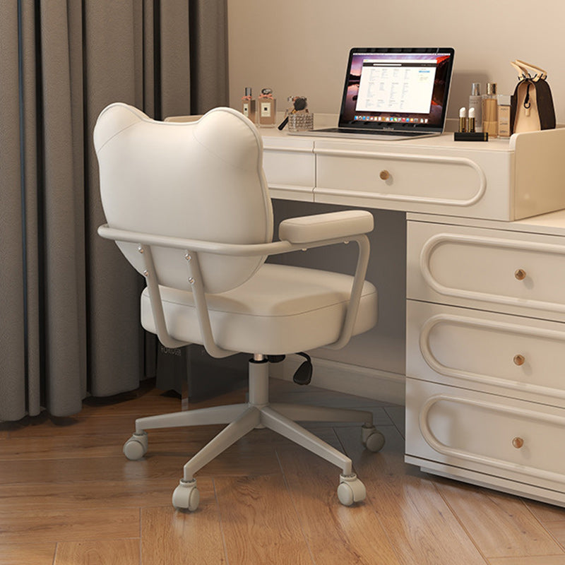 Contemporary PU Leather Bear Square Vanity Stool