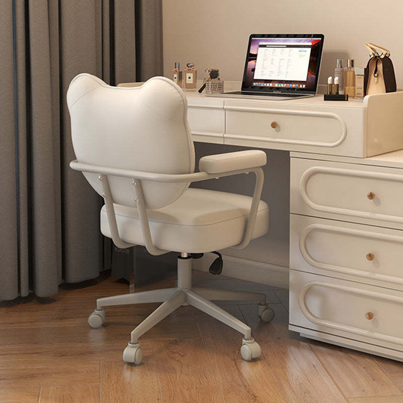 Contemporary PU Leather Bear Square Vanity Stool
