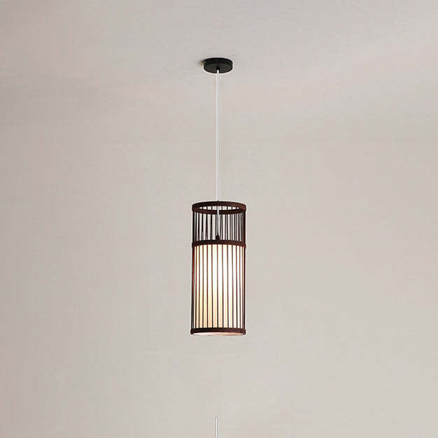 Japanese Zen Bamboo Lantern Pendant Light