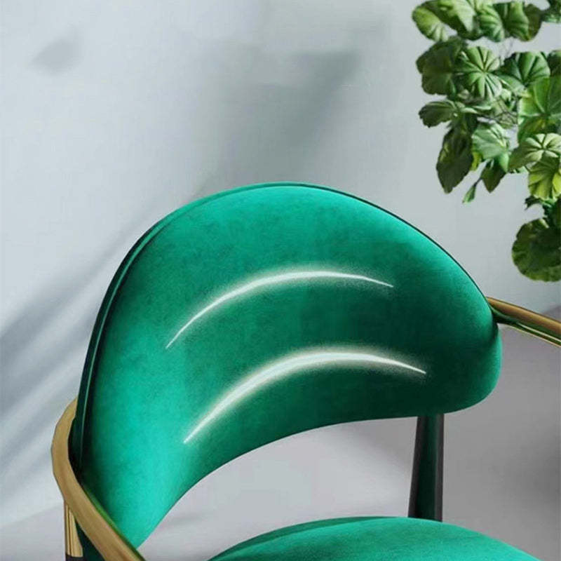 Minimalist Oval Velvet Dining Chair