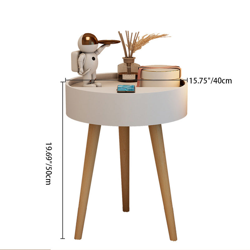 Minimalist Nightstand Wireless Charging — With Mobile Phone Wireless Charging / Green