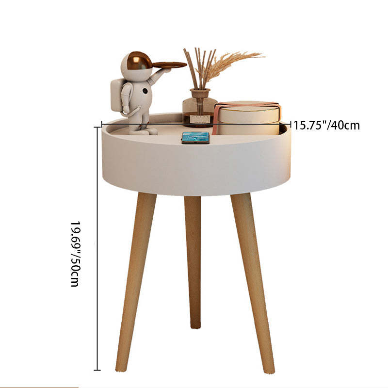 Minimalist Nightstand Wireless Charging — With Mobile Phone Wireless Charging / Green