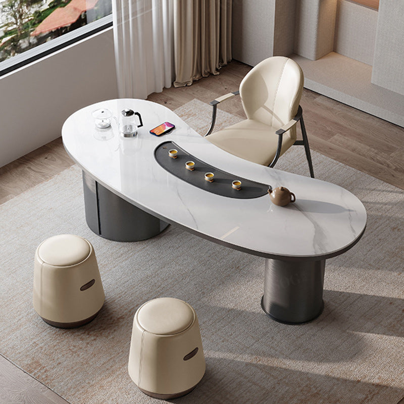 Modern Microfiber Leather Wraparound Dining Chair