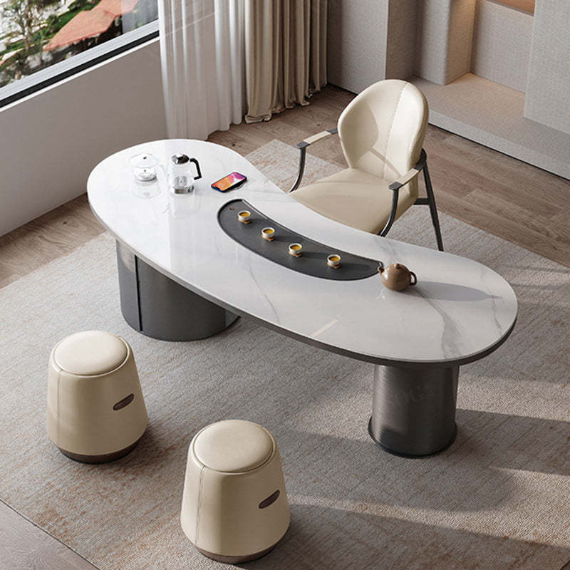 Modern Microfiber Leather Wraparound Dining Chair