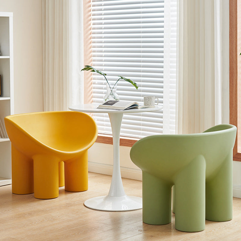 Contemporary Oval Plastic Armchair