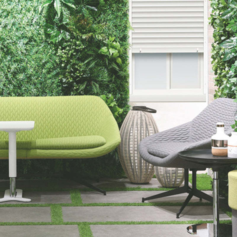 Minimalist Fabric Arc Accent Lounge Chair