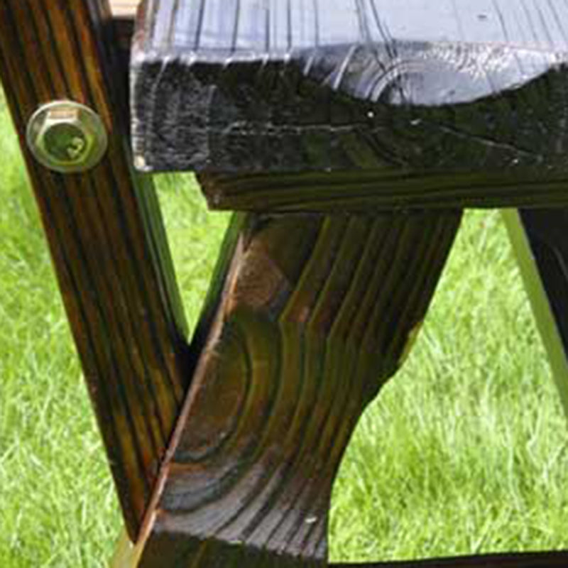 Retro Fir Lattice Outdoor Coffee Table Set