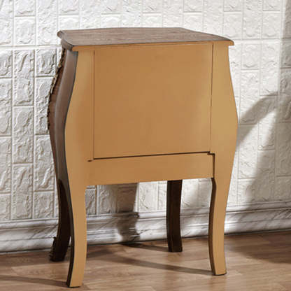 European Flower Painted Birch Side Table
