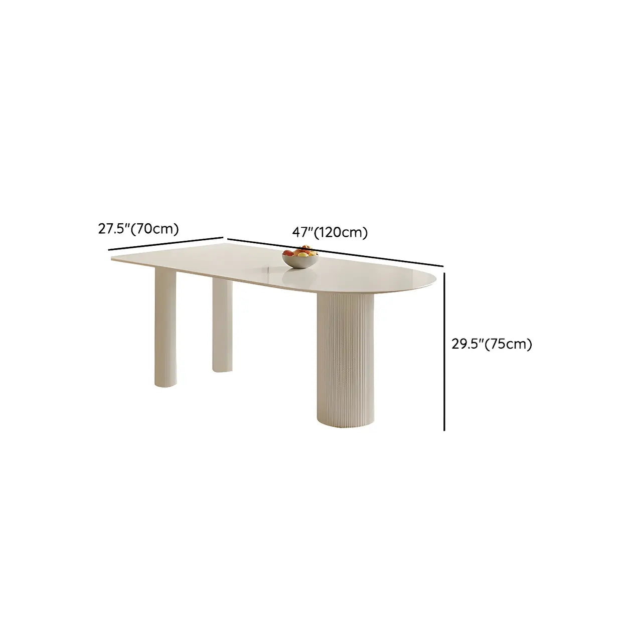 Contemporary Free Form White Stone Dining Table