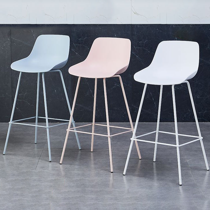 Green metal fabric curved bar & counter stools - minimalist
