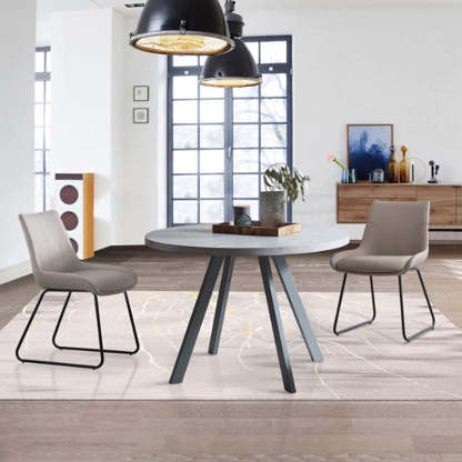 Nordic Leather Metal Trapezoidal Dining Chair