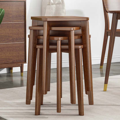 Chinese Wood Stackable Low Stool