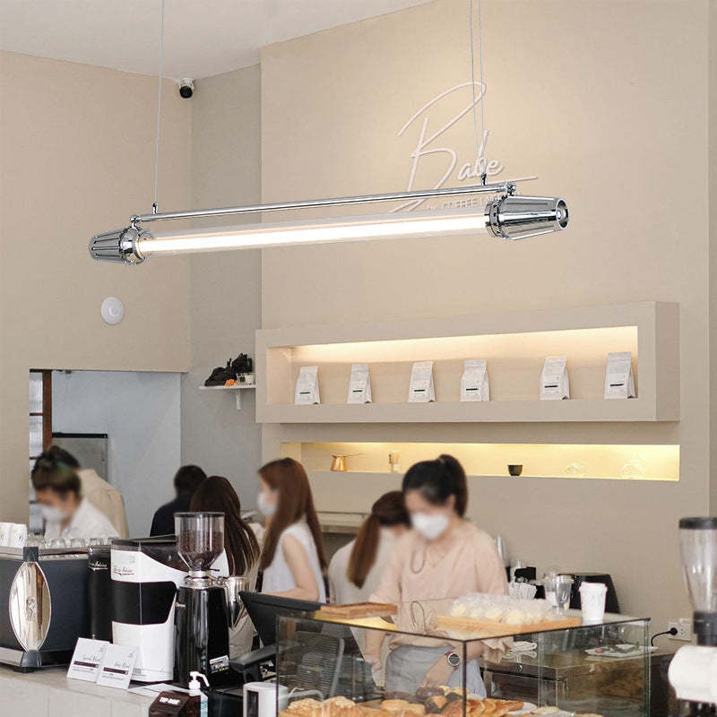 Industrial Aluminum Acrylic LED Island Chandelier