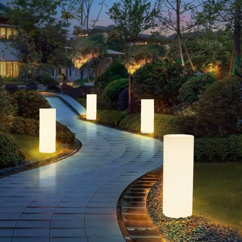 Lighom minimalist ground plug blue landscape lighting — 40.12" H x 9.84" W