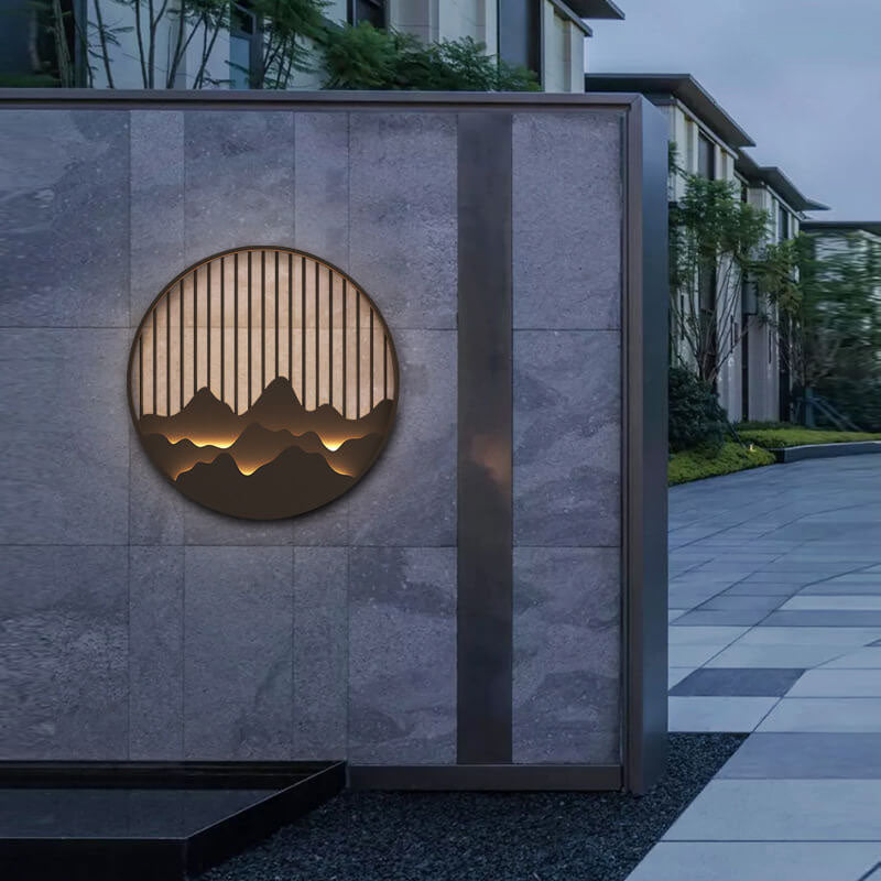 Chinese Modern Mountain Outdoor Wall Light