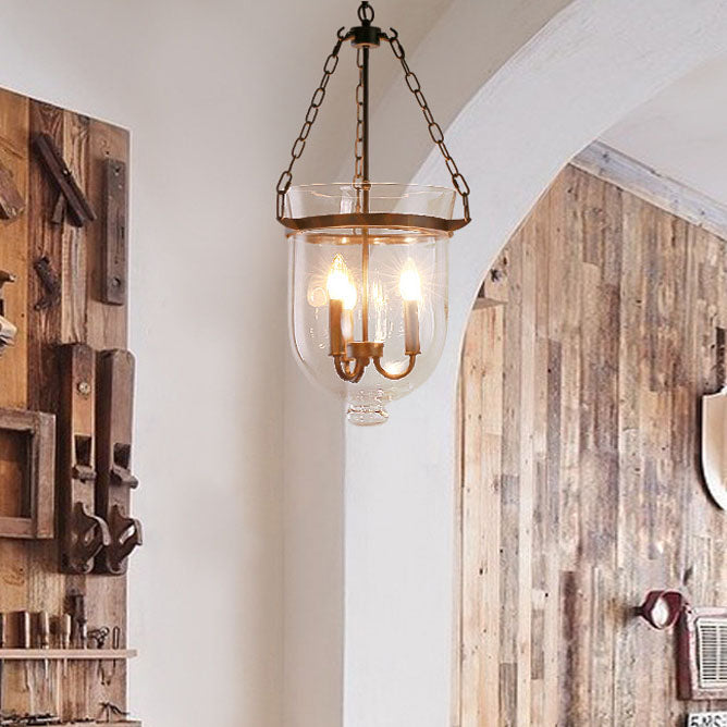 Rustic Glass Bucket Iron Candelabra Chandelier