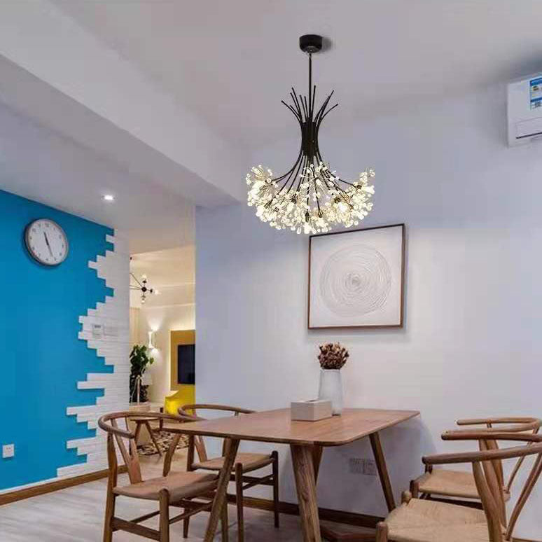 Transitional Crystal Dandelion Branch Chandelier