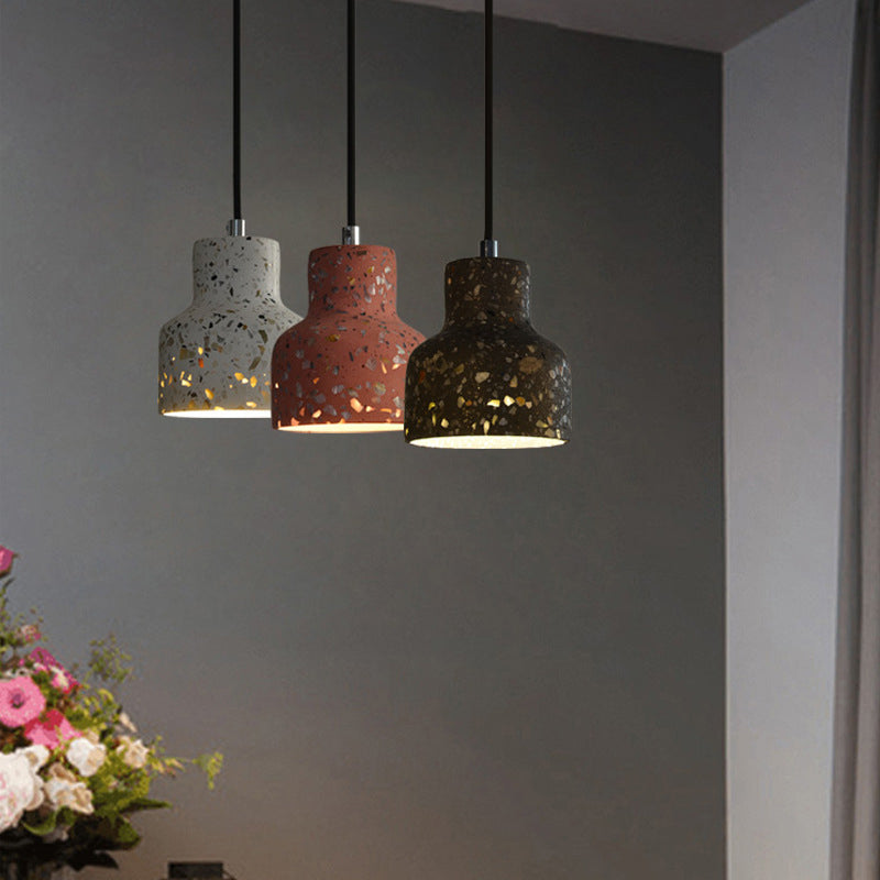 Scandinavian Round Terrazzo Jade Pendant Light