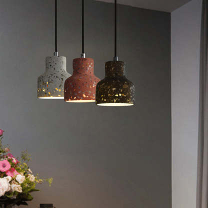 Scandinavian Round Terrazzo Jade Pendant Light