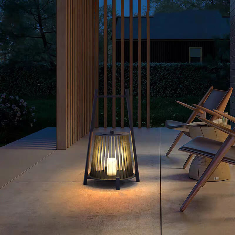 Industrial Candle Lantern Patio Landscape Light