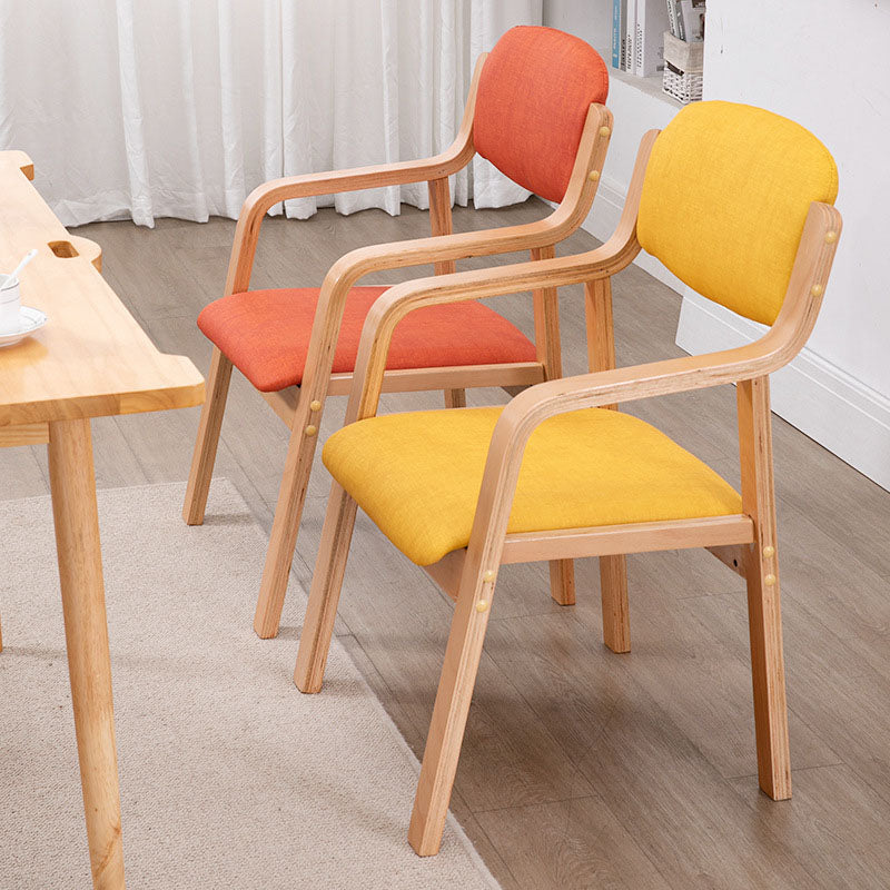 Modern Fabric Wood Dining Chair