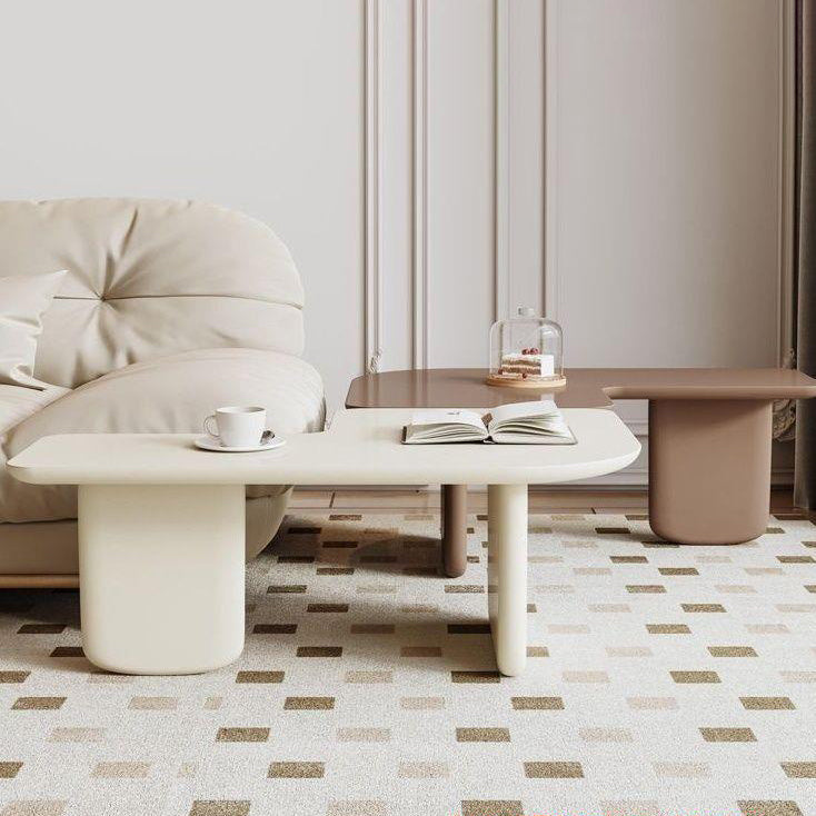 Minimalist Combinable Square Coffee Table — Two Combinations - White & Black