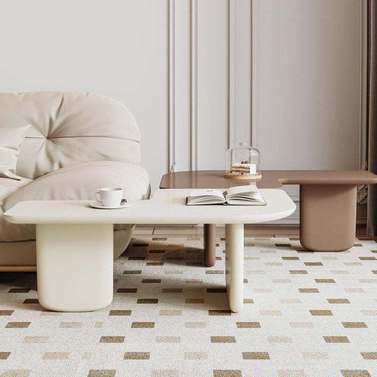 Minimalist Combinable Square Coffee Table — Two Combinations - White & Black
