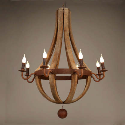 Rustic Branch Candle Holder Wooden Iron Chandelier