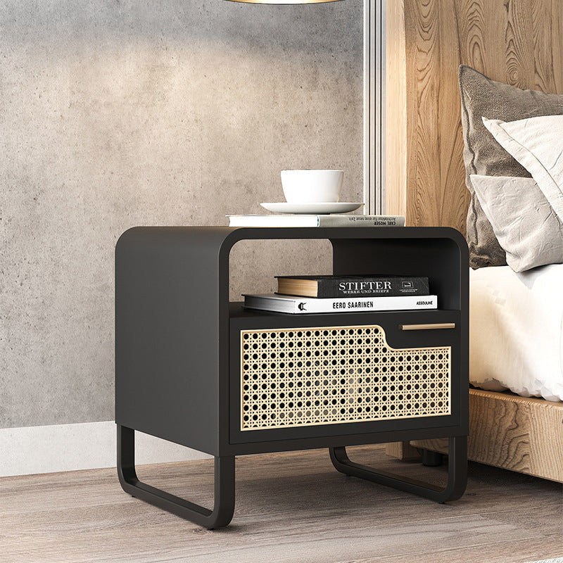 Wood minimalist 1-drawer nightstands