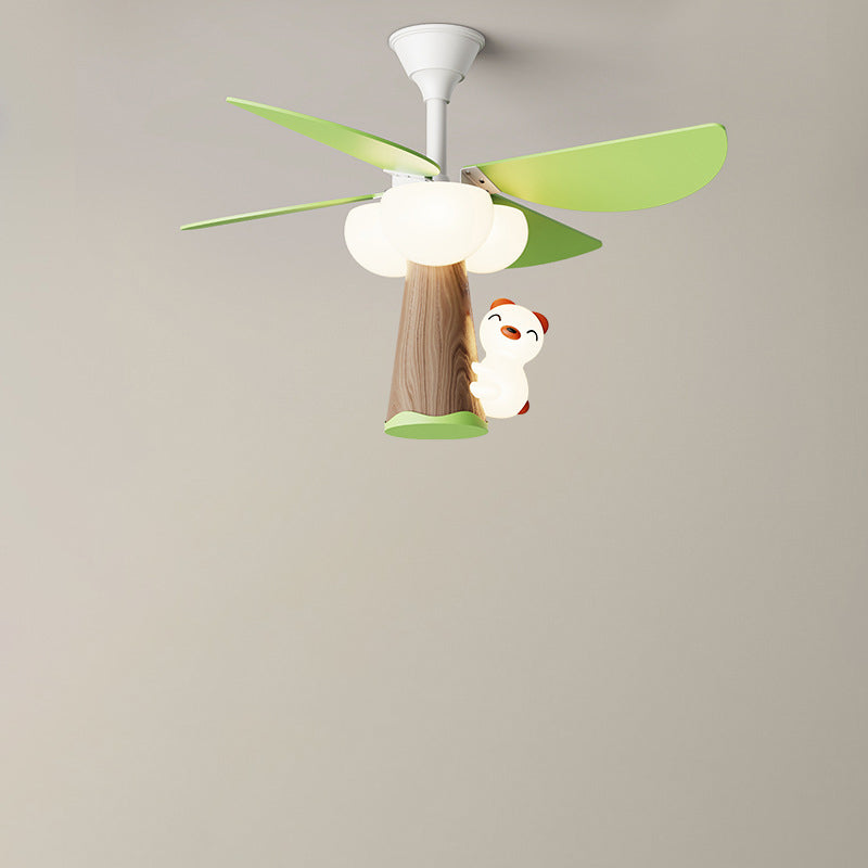 Contemporary Iron Tree Mount Ceiling Fan Light
