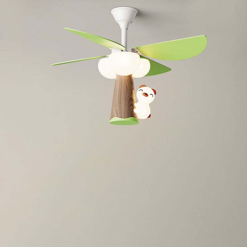 Contemporary Iron Tree Mount Ceiling Fan Light