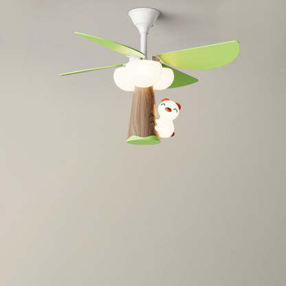 Contemporary Iron Tree Mount Ceiling Fan Light